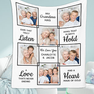 Manta Polar Fotos personalizadas Abuela que te ama abuela