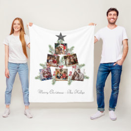 Manta Polar Fotos personalizadas de Navidad en el árbol