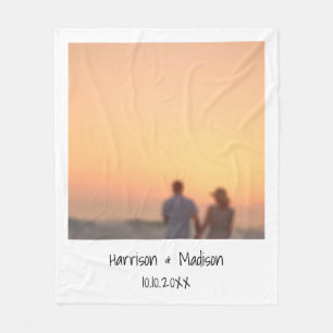 Manta Polar Fotos retro instantáneas nombres personalizado mo