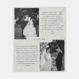 Manta Polar Fotos simples en blanco y negro Votos matrimoniale