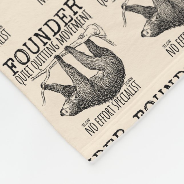 Manta Polar Founder Quiet Quitting Movement Cute Sloth (Esquina)