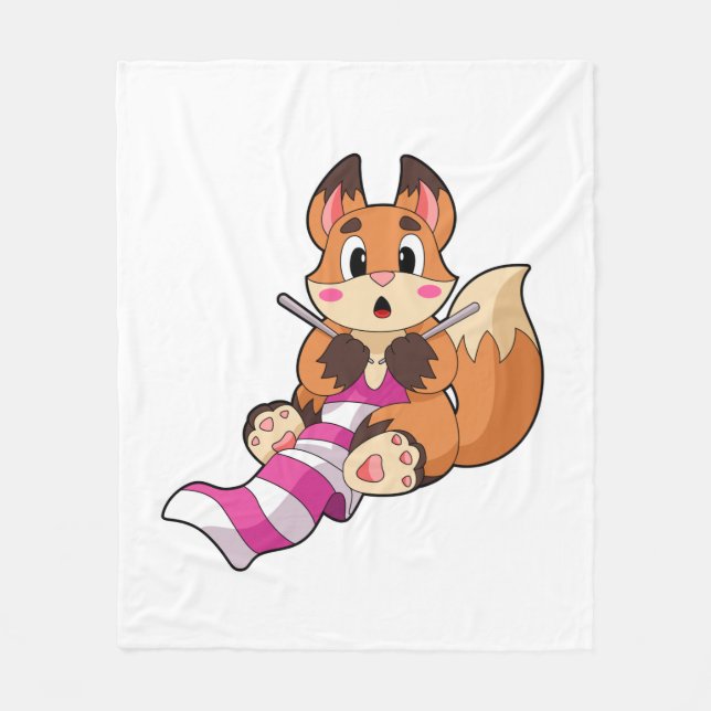 Manta Polar Fox con Scarf (Anverso)