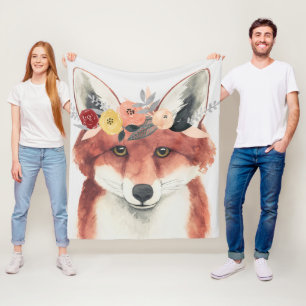 Manta Polar Fox del silvicultor de la corona de la flor