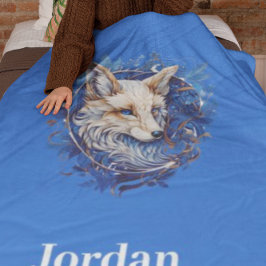 Manta Polar Fox encantadora con nombre personalizado