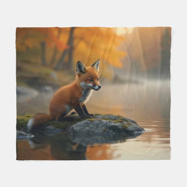 Manta Polar Fox joven en otoño (Frente (Horizontal))