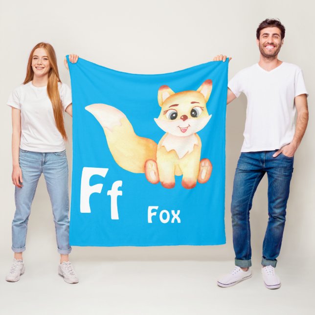 Manta Polar Fox personaliza ABC: Letra F - Añadir tu nombre (In situ)