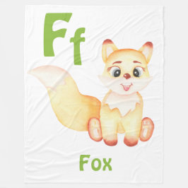 Manta Polar Fox personaliza ABC: Letra F - Añadir tu nombre