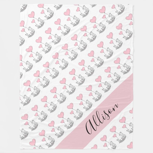 Manta Polar Fox y Hearts (Anverso)