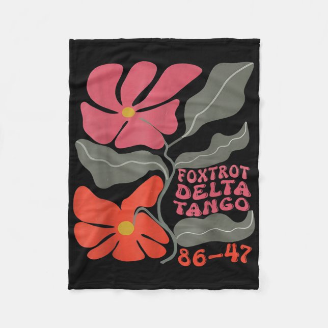 Manta Polar Foxtrots Deltas Tangos 86 47 Flores Boho (Anverso)