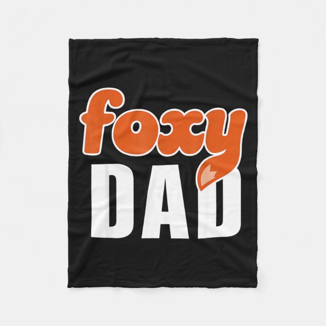 Manta Polar Foxy Dad Shirt Funny Father Gift Cute Fox Cartoon  (Anverso)