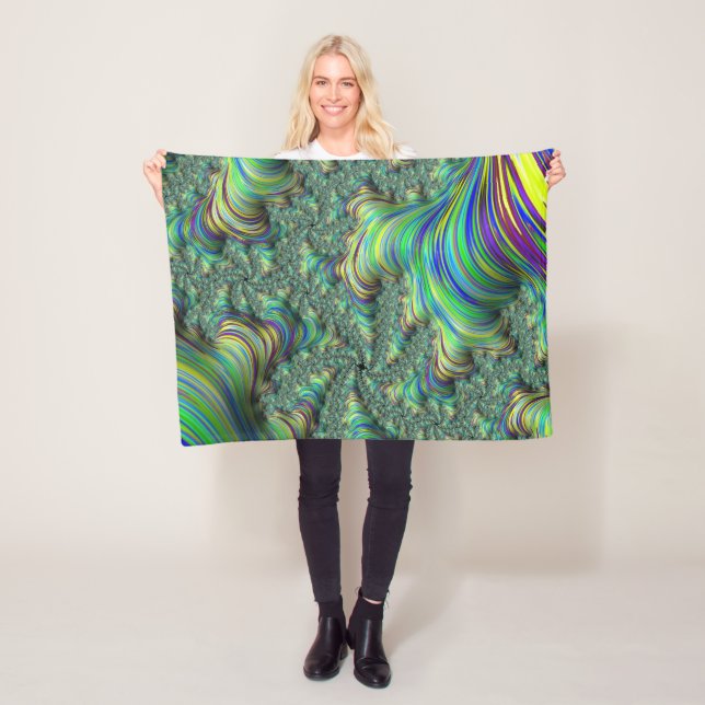 Manta Polar Fractal Colorido (In situ)