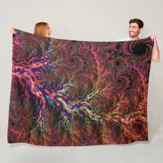 Manta Polar Fractal colorido y seductor Groovy Trippy (In situ)