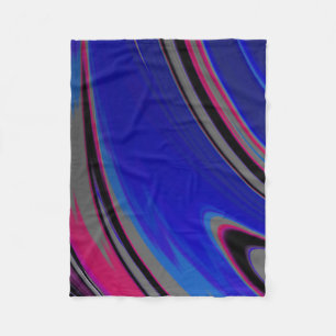 Manta Polar Fractal de bloques de color de magenta gris azul m