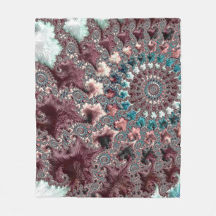 Manta Polar Fractal espiral bohemiana ecléctica retro Groovy