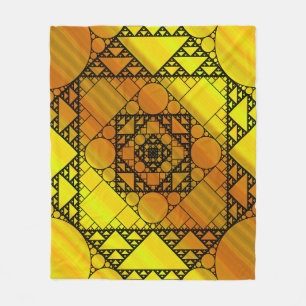 Manta Polar Fractal Geometría Fleece Blanket