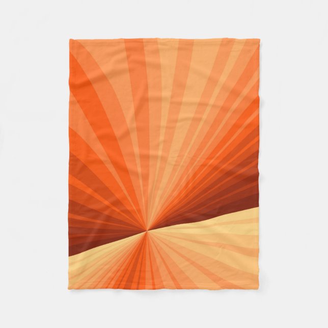 Manta Polar Fractal gráfico de vainilla roja, Naranja abstract (Anverso)
