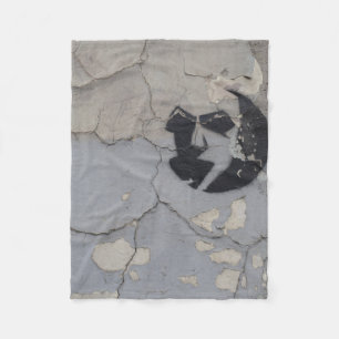 Manta Polar Fragmento de piedra blanca y negra