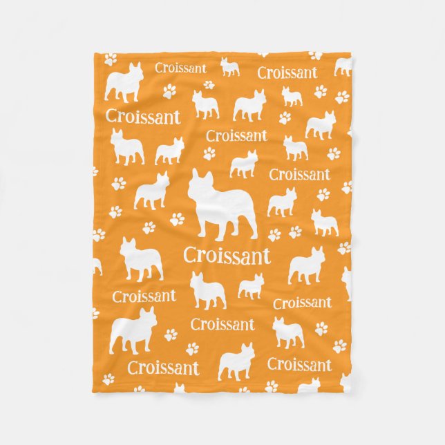 Manta Polar Francés Bulldog personalizado canasta de perro (Anverso)