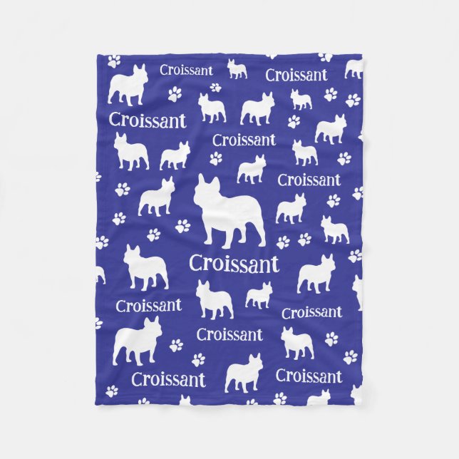 Manta Polar Francés Bulldog personalizado canasta de perro (Anverso)