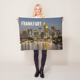Manta Polar Fráncfort Skyline Alemania Regalo de recuerdo de é