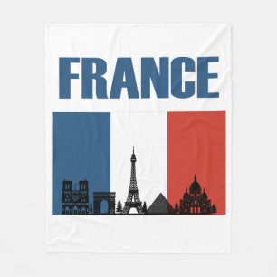 Manta Polar Francia Viaje - Bandera Francesa de la Línea Aérea