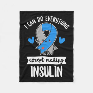 Manta Polar Frase de diabetes para un diabético T1D
