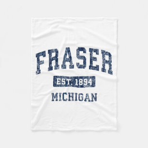 Manta Polar Fraser Michigan Mi Deportes Vintage Establecidos D