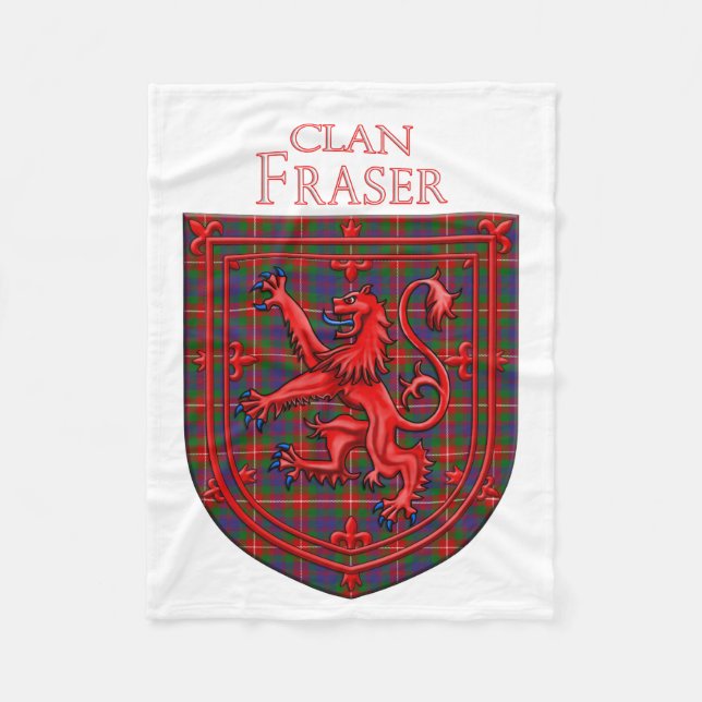 Manta Polar Fraser of Lovat Tartan Scottish Plaid (Anverso)