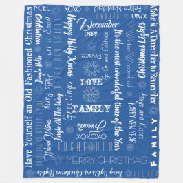 Manta Polar Frases de Navidades personalizados