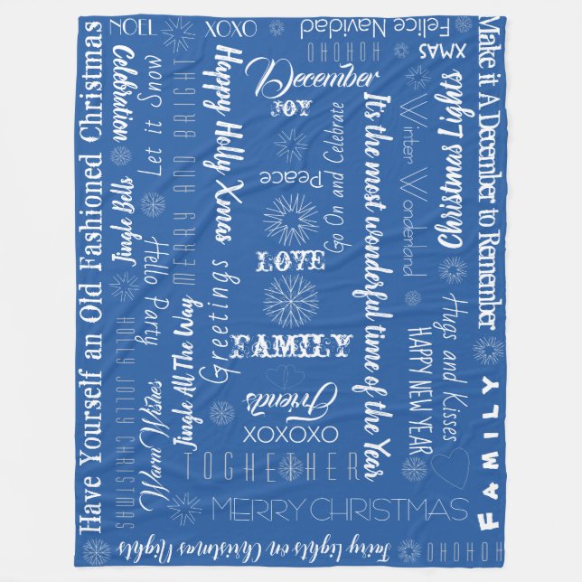 Manta Polar Frases de Navidades personalizados (Anverso)