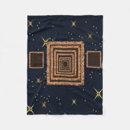 Manta Polar frazada de personalizado de estrella azul naranja