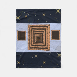 Manta Polar frazada de personalizado de estrella azul naranja