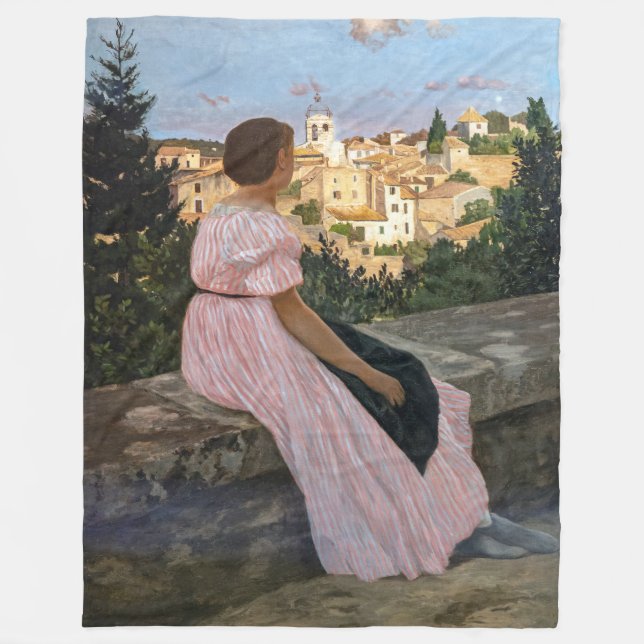 Manta Polar Frédéric Bazille - El vestido rosa (Anverso)