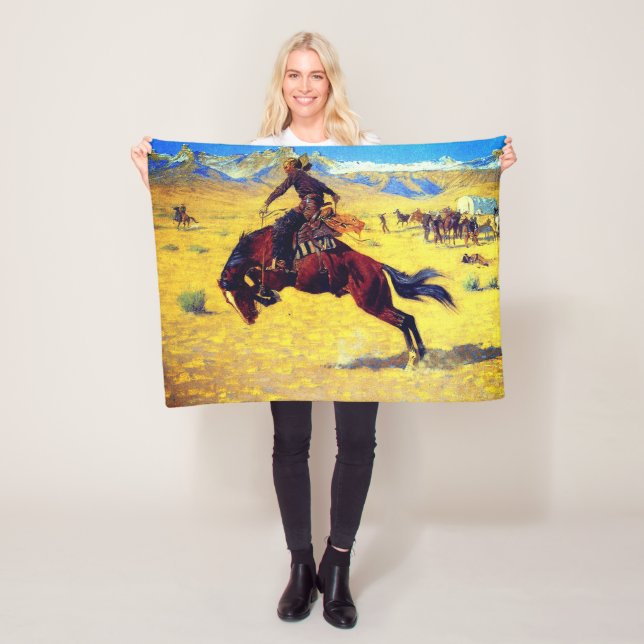 Manta Polar Frederic Remington Una fría mañana en el rango (In situ)