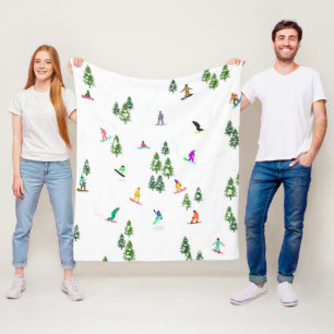 Manta Polar Freeride Snowboarder Ilustracion Snowboarding