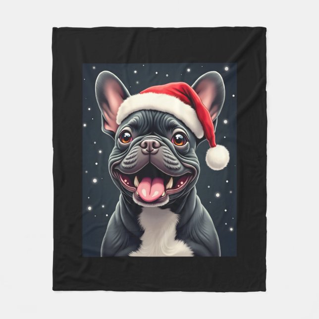 Manta Polar French Bulldog Christmas Long Sleeve T-Shirt (Anverso)