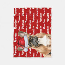 Manta Polar French Bulldog Name Christmas Holiday
