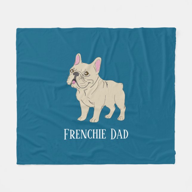 Manta Polar Frenchie Dad (Frente (Horizontal))