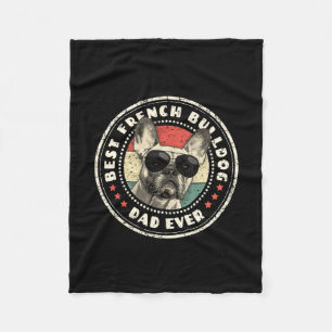 Manta Polar Frenchie Dad Ever Retro Propietario de los amantes