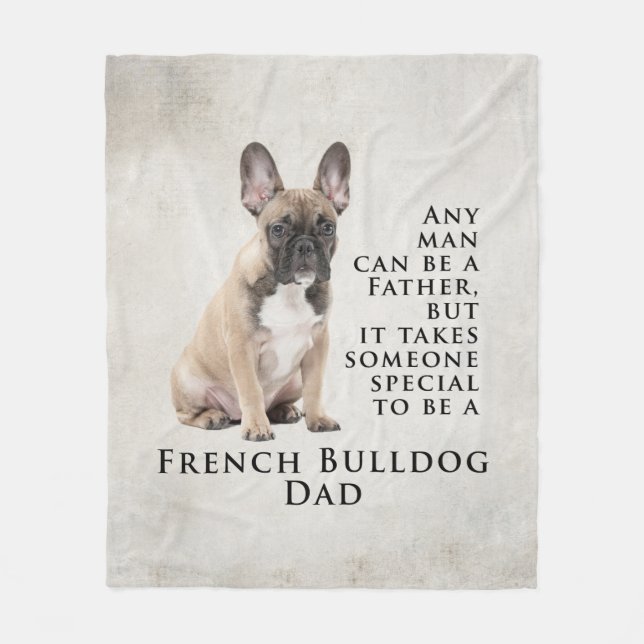 Manta Polar Frenchie Dad Fleece Blanket (Anverso)