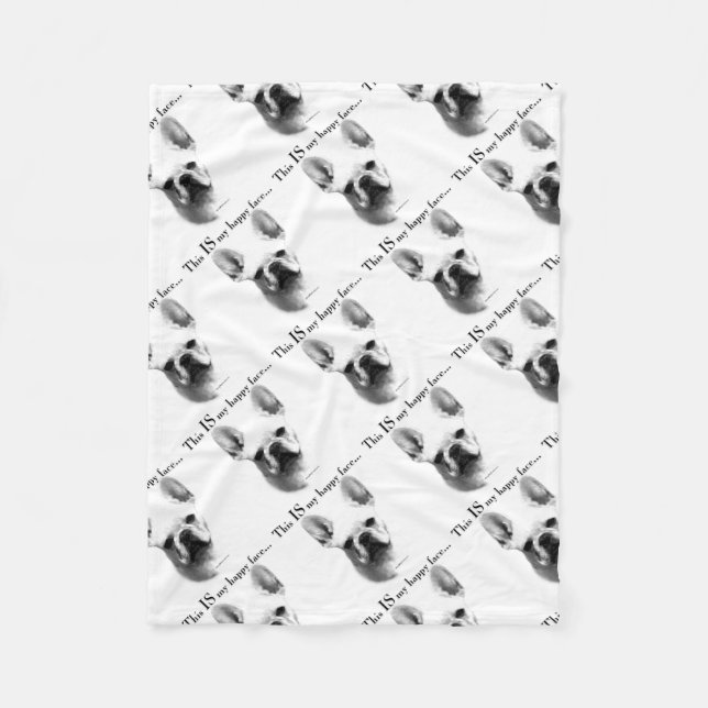 Manta Polar Frenchie Happy Face (Anverso)