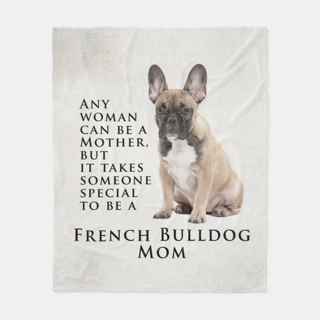 Manta Polar Frenchie Mom Fleece Blanket (Anverso)