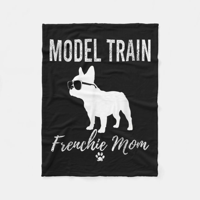 Manta Polar Frenchie Mom Shirt Perro gracioso Lo (Anverso)
