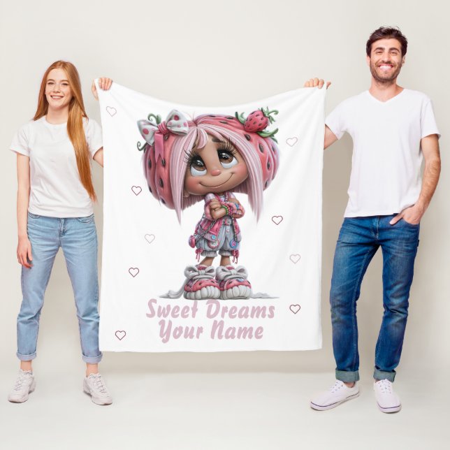 Manta Polar Fresa Dulce Personalizada  (In situ)