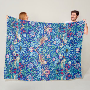 Manta Polar Fresa Ladrón Azul, William Morris Fleece Blank