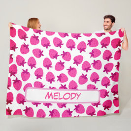 Manta Polar fresa rosa campo de verano panadería naturaleza fr