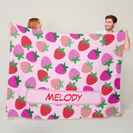 Manta Polar fresa rosa campo de verano panadería naturaleza fr