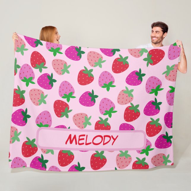 Manta Polar fresa rosa campo de verano panadería naturaleza fr (In situ)