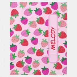 Manta Polar fresa rosa campo de verano panadería naturaleza fr