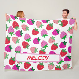 Manta Polar fresa rosa campo de verano panadería naturaleza fr